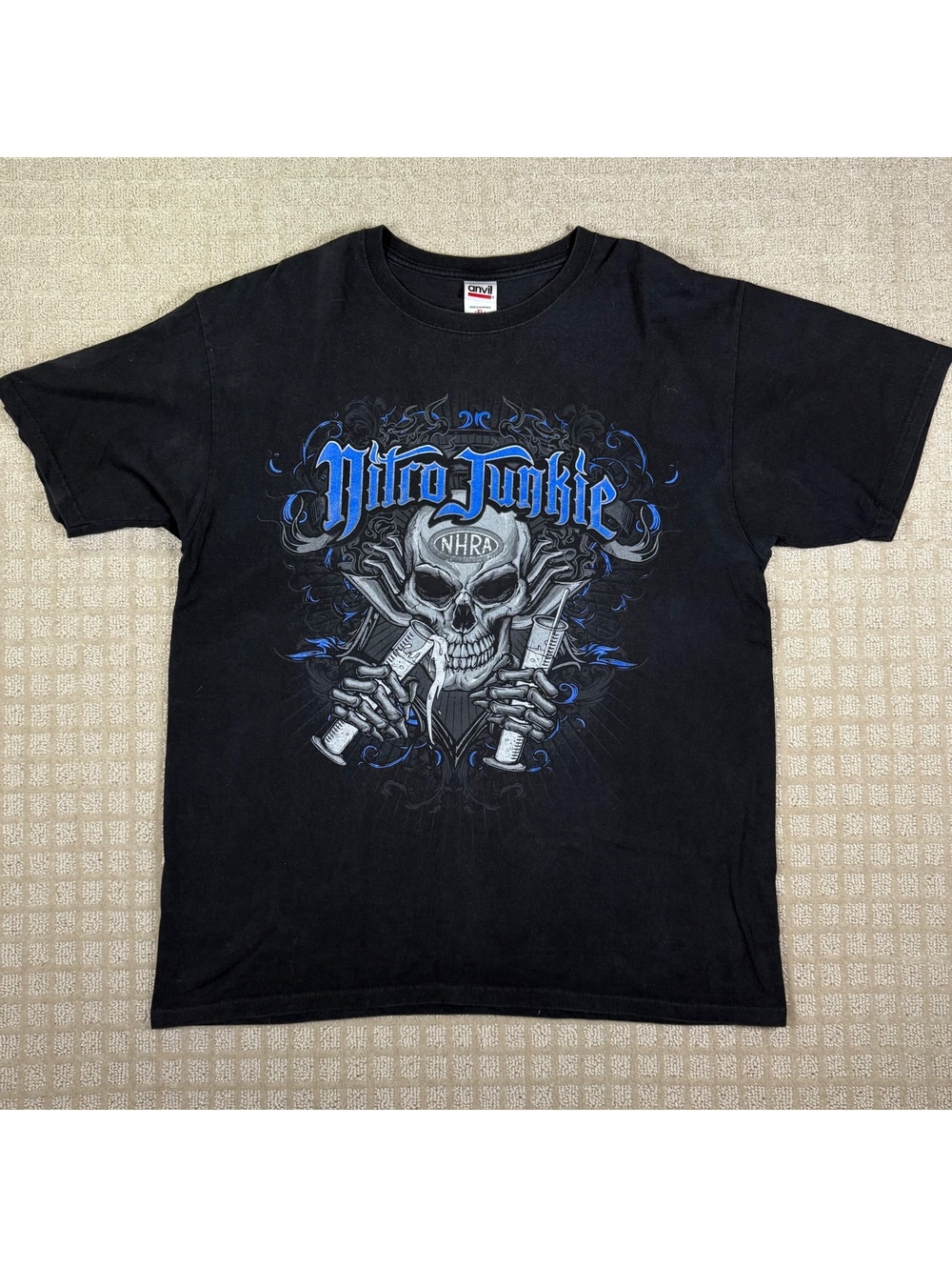 Nitro Junkie NHRA black graphic T-shirt XL